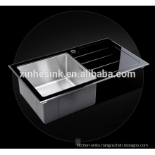 Glass Tempered Stainless Steel Kitchen Sink
Promotional Glass Tempered Stainless Steel Single Bowl Kitchen sink(ZB20)